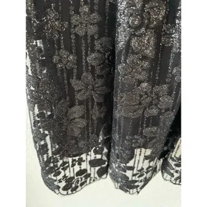 Free People All That Glitters Lace Mini Dress Black Goth Fairy Grunge Large NWOT thumbnail 4
