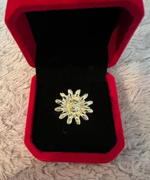 Women’s Golden Embellished Statement Ring Size 8 Gold thumbnail 1