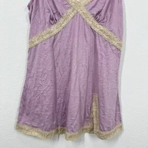 Maurices Y2K 90s Lace‎ Trimmed Purple V Neck Babydoll Camisole Cami Layering thumbnail 3