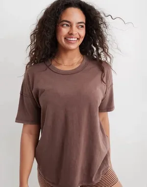 AERIE Crewneck Oversized Boyfriend Tee thumbnail 1