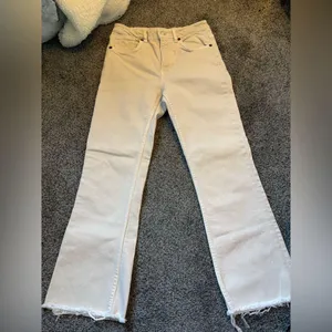Zara Cream Straight Leg Jeans thumbnail 5