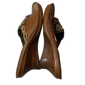 Skechers Clarks Artisan‎ Empress Beaded Slip-On Wedge Sandals Size 7 thumbnail 7