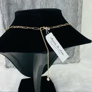 Anna & Ava Multicolor Crystal Fashion Curved Bar‎ Necklace Gold NWT thumbnail 7