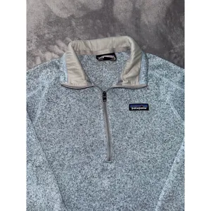Patagonia‎ Women's Better Sweater Blue Heather 1/4 Zip Up Size M thumbnail 3