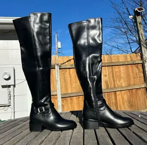 DV Dolce Vita Elyse‎ Over-The-Knee Buckle Block Heel Boot Size 6 thumbnail 1