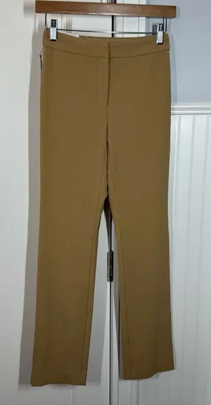 Babaton Numero Pants Size 0 Tan Side Slit Ankle‎ Vent Mid Rise Slim Fit Twill thumbnail 1