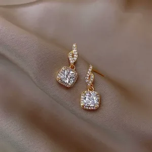 Elegant Luxury CZ Cubic Zirconia Dangle Drop Earrings for Women thumbnail 4