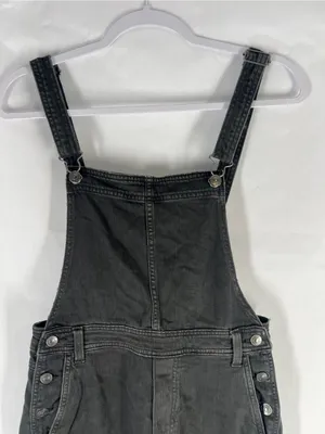 Aerie Baggy Y2K Overalls Smoked Gray Black Denim Size S thumbnail 3