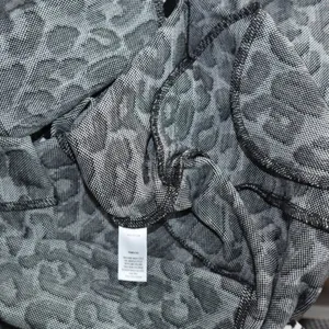 Andrew Marc‎ leopard print black and white longline open front cardigan size S thumbnail 5