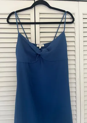 See You Monday Blue Slip Dress thumbnail 1