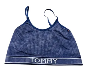 Tommy Hilfiger Women’s Bralette Navy Blue Sports Bra Size Medium thumbnail 1
