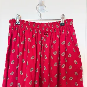 Vintage‎ Vera Bradley Red Paisley Midi Skirt Small Prairie Boho Festival Cottage thumbnail 2