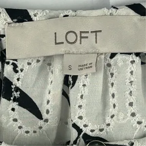 LOFT Women's Sleeveless Floral Eyelet Tank Top White Size S‎ Casual thumbnail 11