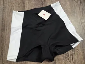 Fabletics NWT High-Waisted Swim Short Classic Black White Size Medium thumbnail 1