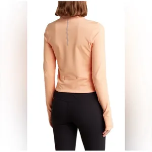 NEW WOMENS Yogalicious Peach Long Sleeve Sweatshirt S thumbnail 2