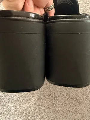 wild fable Black Patent Leather Chunky Block Heel Mules Size 8 thumbnail 6