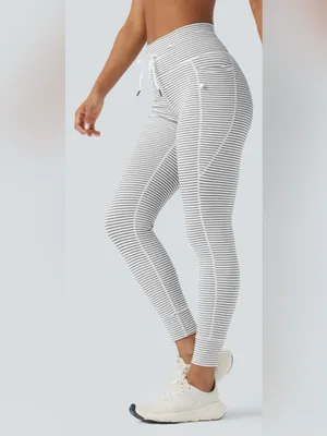 HALARA High Waist Full LengthYoga Legging w/Pockets Grey Medium NWT IN PKG thumbnail 2