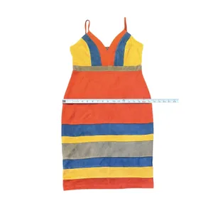 PRIVY Sexy Mini Dress Suede Boho Striped Spaghetti‎ Strap Indie Party Bodycon thumbnail 5