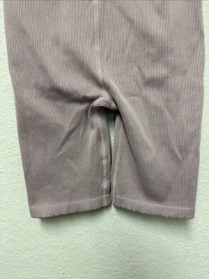 CALVIN KLEIN PERFORMANCE High-Rise Ribbed Bike Shorts - Dusty Pink Size Large thumbnail 4
