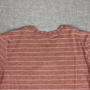 Lululemon Athletica T-Shirt Womens 2 Red Striped Crew Neck Short Sleeve Top thumbnail 11