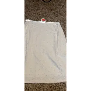 Boden White Eyelet Cotton Midi‎ Skirt Floral Broderie Anglaise Size US 6R NEW thumbnail 5
