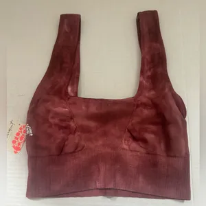 NWT Free People‎ FP Movement Good Karma Square Neck Bra/Tank Cherry Mocha XS/S thumbnail 4