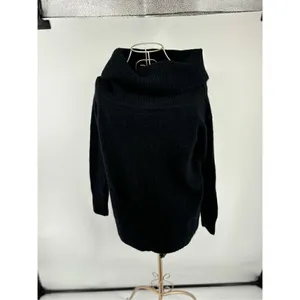 Wilfred Free Alpaca Blend Cowl Neck Sweater Black Ribbed Knit Women’s Size S thumbnail 9