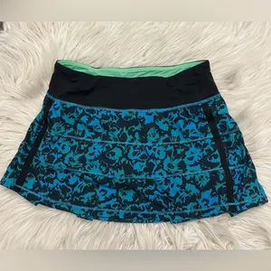 Lululemon Pace Rival Skirt II Regular Size 4 Fleur Sombra Black Swift thumbnail 3
