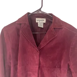 Bagatelle‎ Women's Size Large Vintage 90s Red Leather Bomber Jacket thumbnail 2