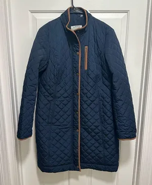 Orvis Quilted Jacket Blue Tan Jacket Size Large thumbnail 1
