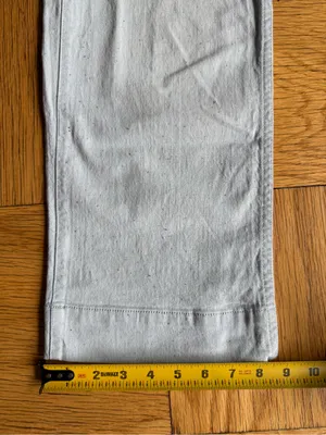 Madewell Emmett Cropped Wide Leg Pants, Light Blue Speckled Canvas, Sz 25, VGUC thumbnail 15