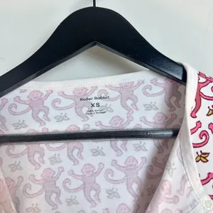 ROLLER RABBIT Monkey Pajamas in Pink Size X-Small thumbnail 5