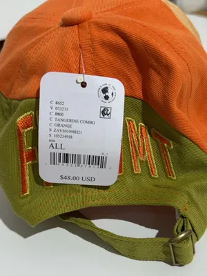 NWT FP Movement by Free People Orange and Olive Embroidered Logo Cap thumbnail 8