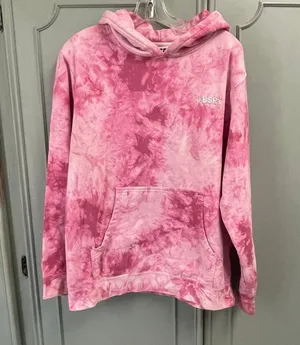 BSR By Samii Ryan Medium Pink Tie Dye Hoodie Pullover thumbnail 5
