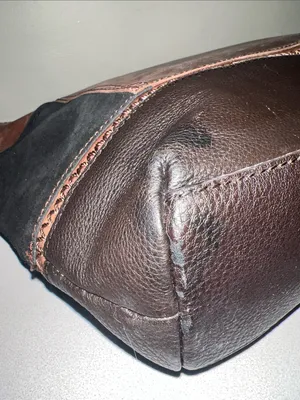 The Sak Two-Tone Brown and Black Leather Tote thumbnail 8