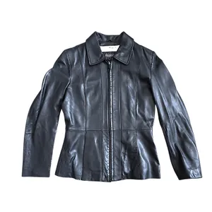 Wilsons Leather Pelle Studio Women Black Genuine‎ Leather Jacket Size S thumbnail 3