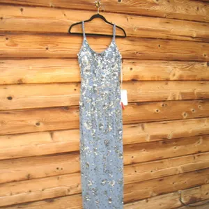 NWT Mac Duggal 5477 Womens Floral Embellished Scoop Neck Evening Gown Dress thumbnail 7