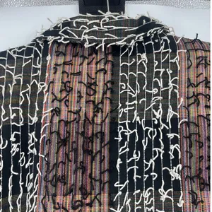 Silver Stream Textured Womens Shacket XL Artsy Lagenlook Boho Y2K Patchwork thumbnail 7