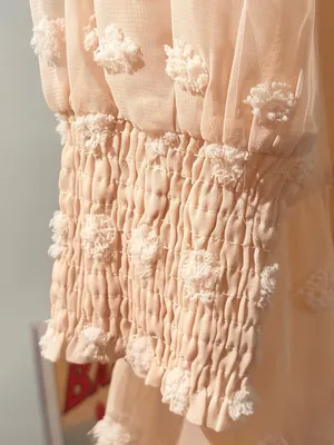Lulu's Blush Cream Crochet-Trim Long Sleeve Mini Dress thumbnail 6