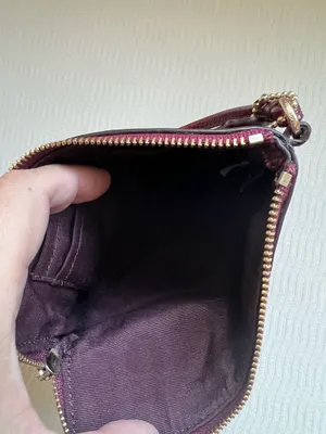 Coach Corner Zip Wristlet Metallic Cherry Leather Wallet Wristlet NWOT thumbnail 5