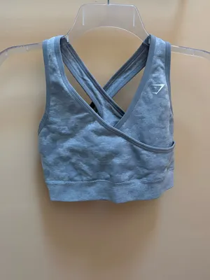 Gymshark Adapt Camo Seamless Bra in Light Gray thumbnail 3