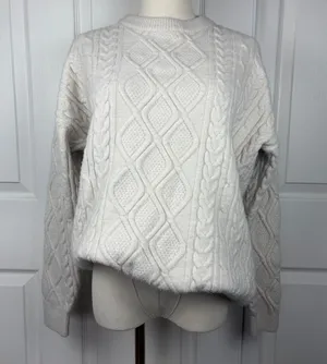 Aelfric Eden cream cable knit sweater thumbnail 1
