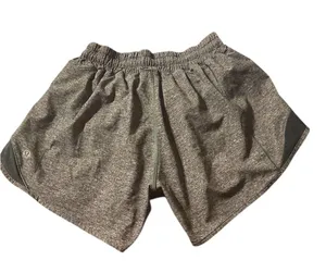 Lululemon Hotty Hot Short II Long 4" Heather Lux Multi Black Lined Swift Size 4 thumbnail 2