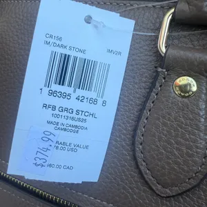 NWT Coach Georgia Satchel Bag CR156 in dark stoen thumbnail 7