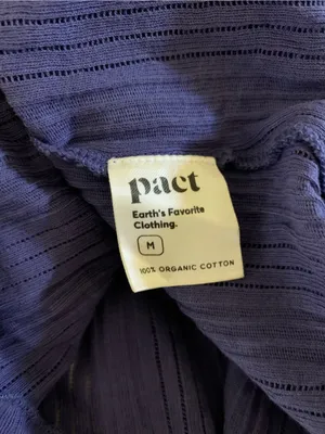 Pact Purple Ribbed Sleeveless Romper Pockets Boho Oversized‎ Medium thumbnail 4