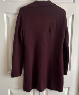 Juliana Collezione 100% Wool Burgundy Top Coat thumbnail 8
