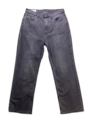 Gap Loose High Rise Jeans Womens 31/12R Washed Black‎ Straight Leg thumbnail 1