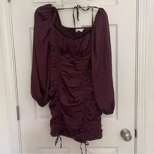 Revolve x ASTR the Label Mardi Long‎ Sleeve in Eggplant thumbnail 3