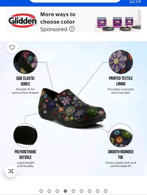 Spring Step Womens Flower Slip On Shoe Clog Mule Size 9.5 Healthcare Nurse Work thumbnail 4