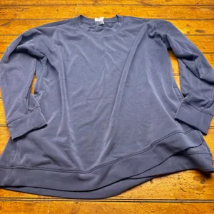 Sage Collective‎ Crewneck Sweatshirt Womens XL Blue Slate Oversized Pullover Top thumbnail 1